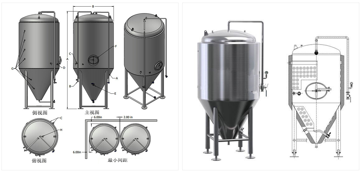 啤酒廠發(fā)酵設備